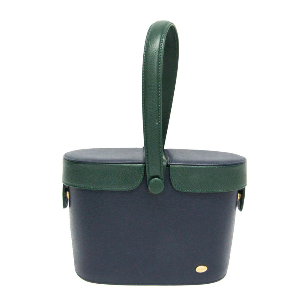Bally Basket-shaped Bag Women's Leather Handbag Green,Navy
